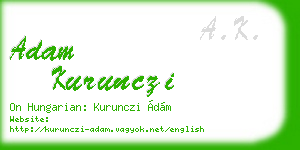 adam kurunczi business card